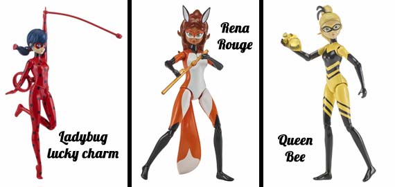 Nuevas muñecas y figuras de juguete de Ladybug, Rena Rouge y Queen Bee